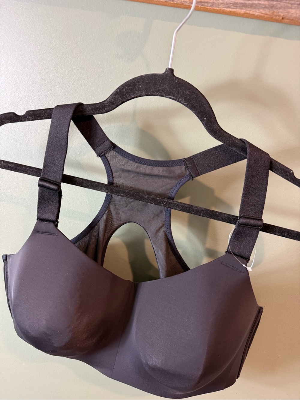 Avia Black Racerback Sports Bra with Smooth Cups